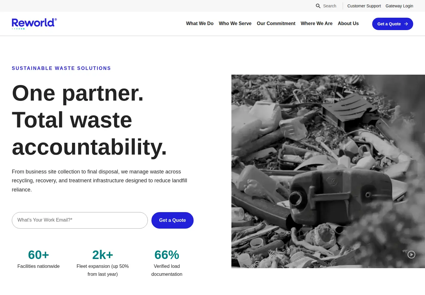 Screenshot of reworldwaste.com