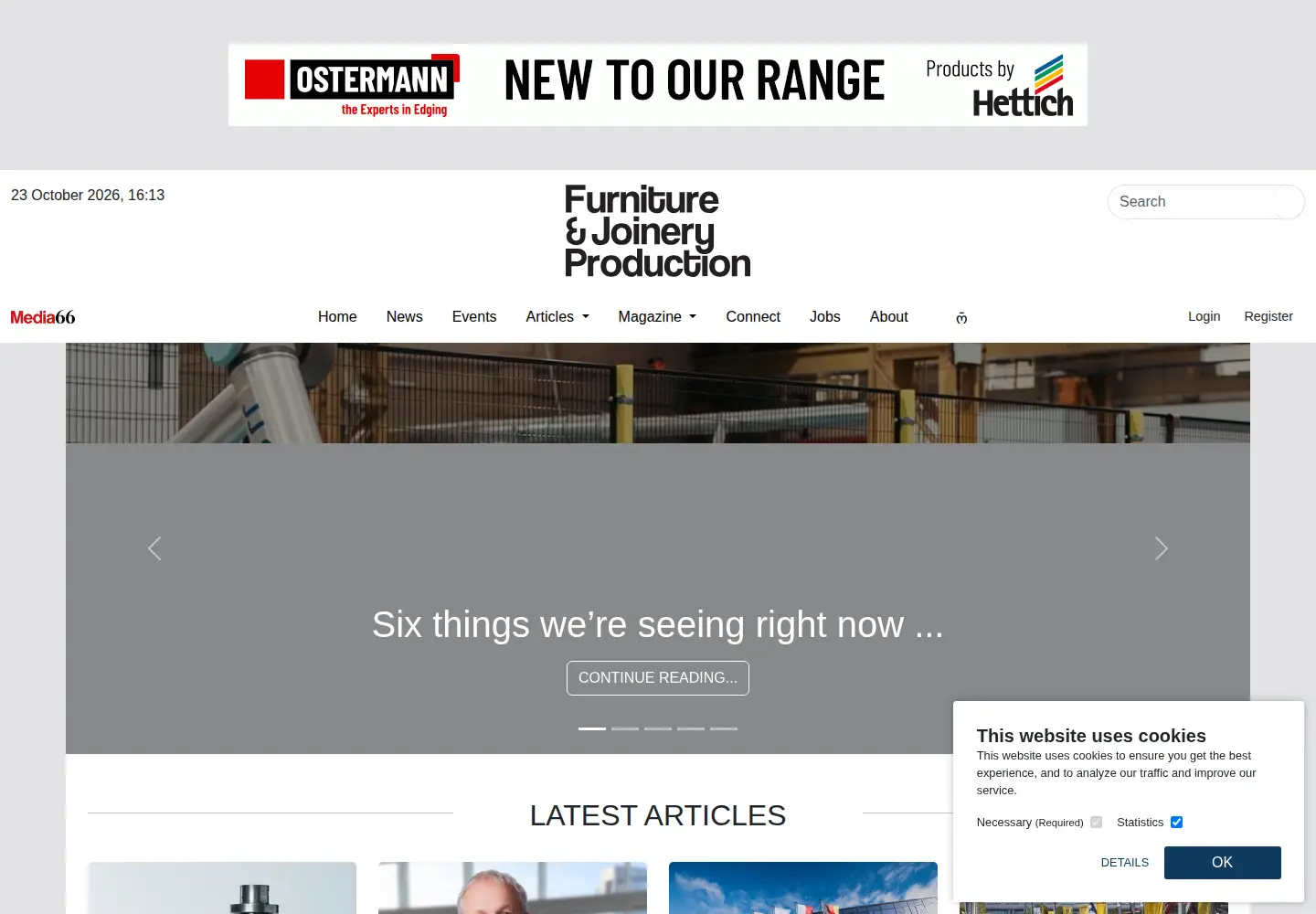 Captured homepage of furnitureproduction.net in the current scan