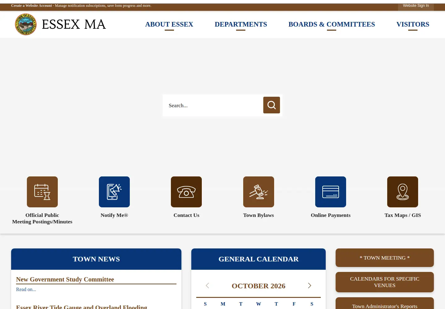 Screenshot of essexma.org