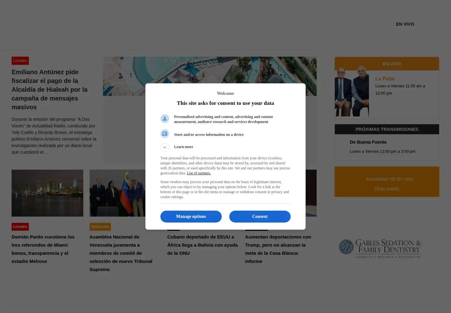 Screenshot of actualidadradio.com