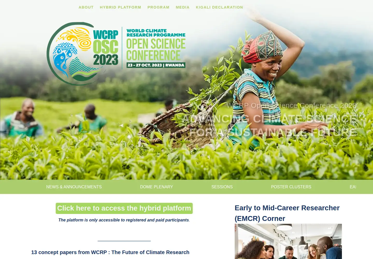 Screenshot of wcrp-osc2023.org