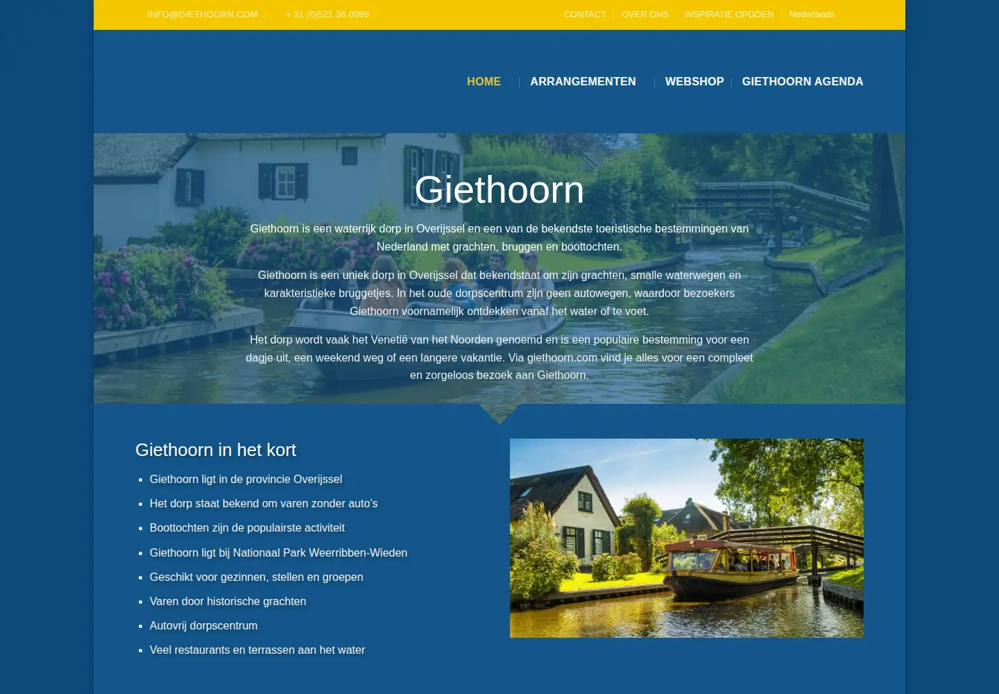 Screenshot of giethoorn.com
