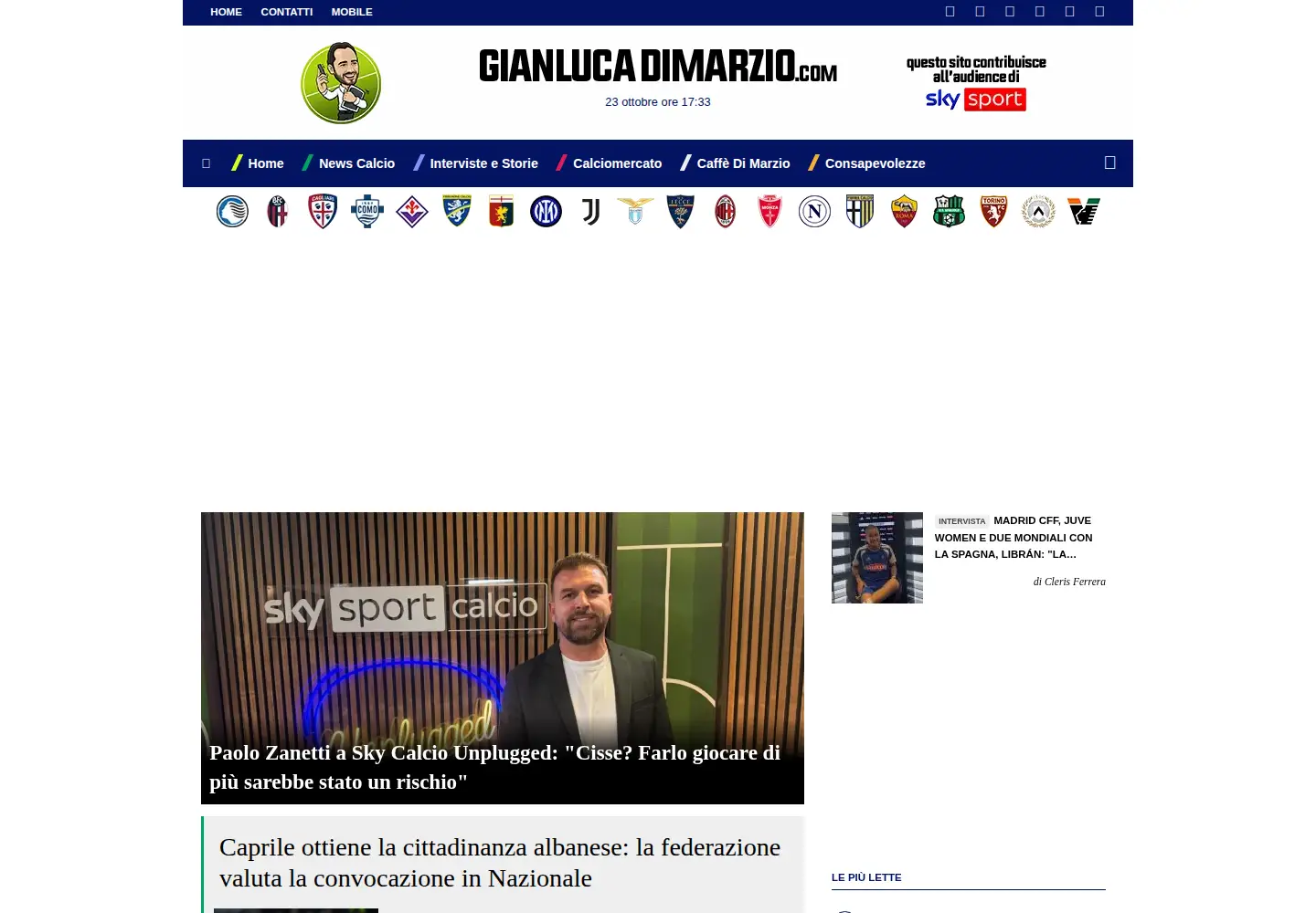 Screenshot of gianlucadimarzio.com