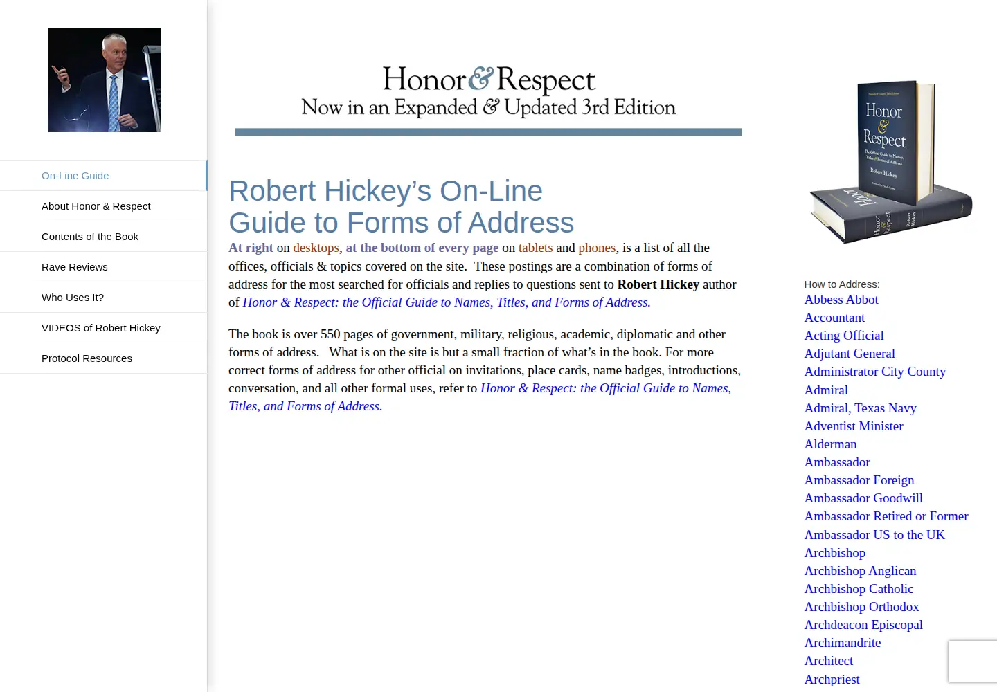 Screenshot of formsofaddress.info