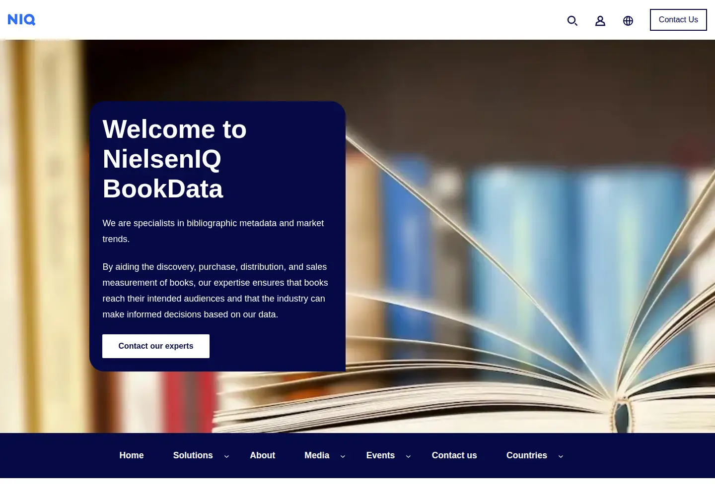 Screenshot of nielsenbook.co.uk