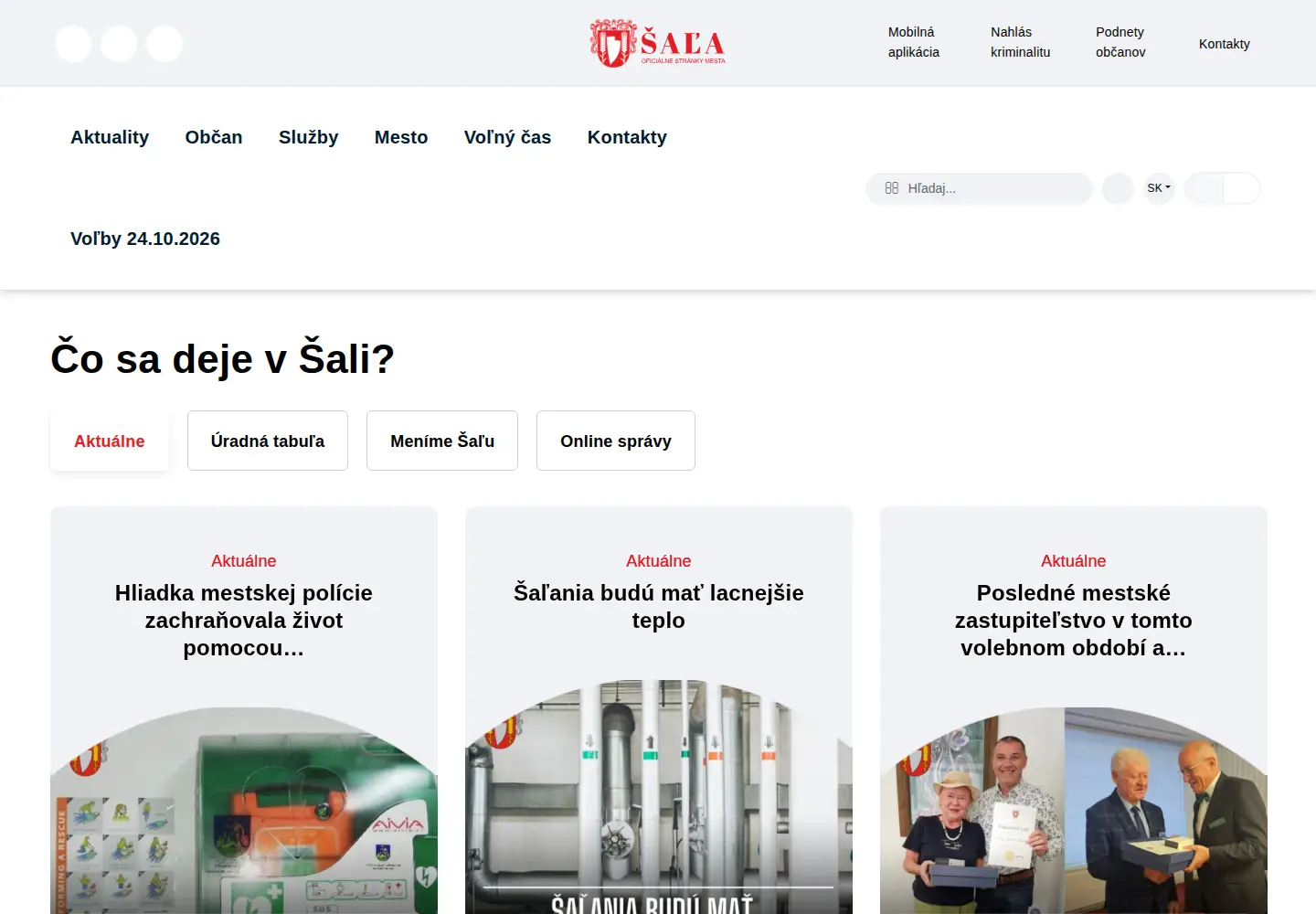 Screenshot of sala.sk