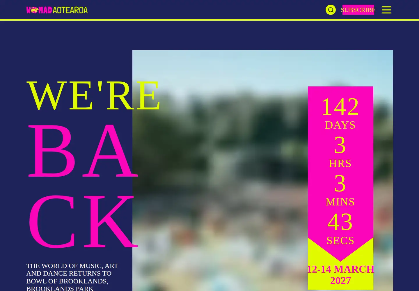 Screenshot of womad.co.nz