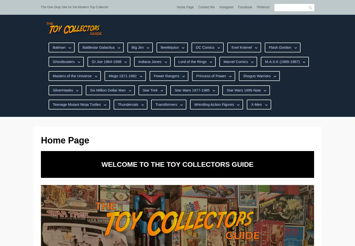 Screenshot of thetoycollectorsguide.com