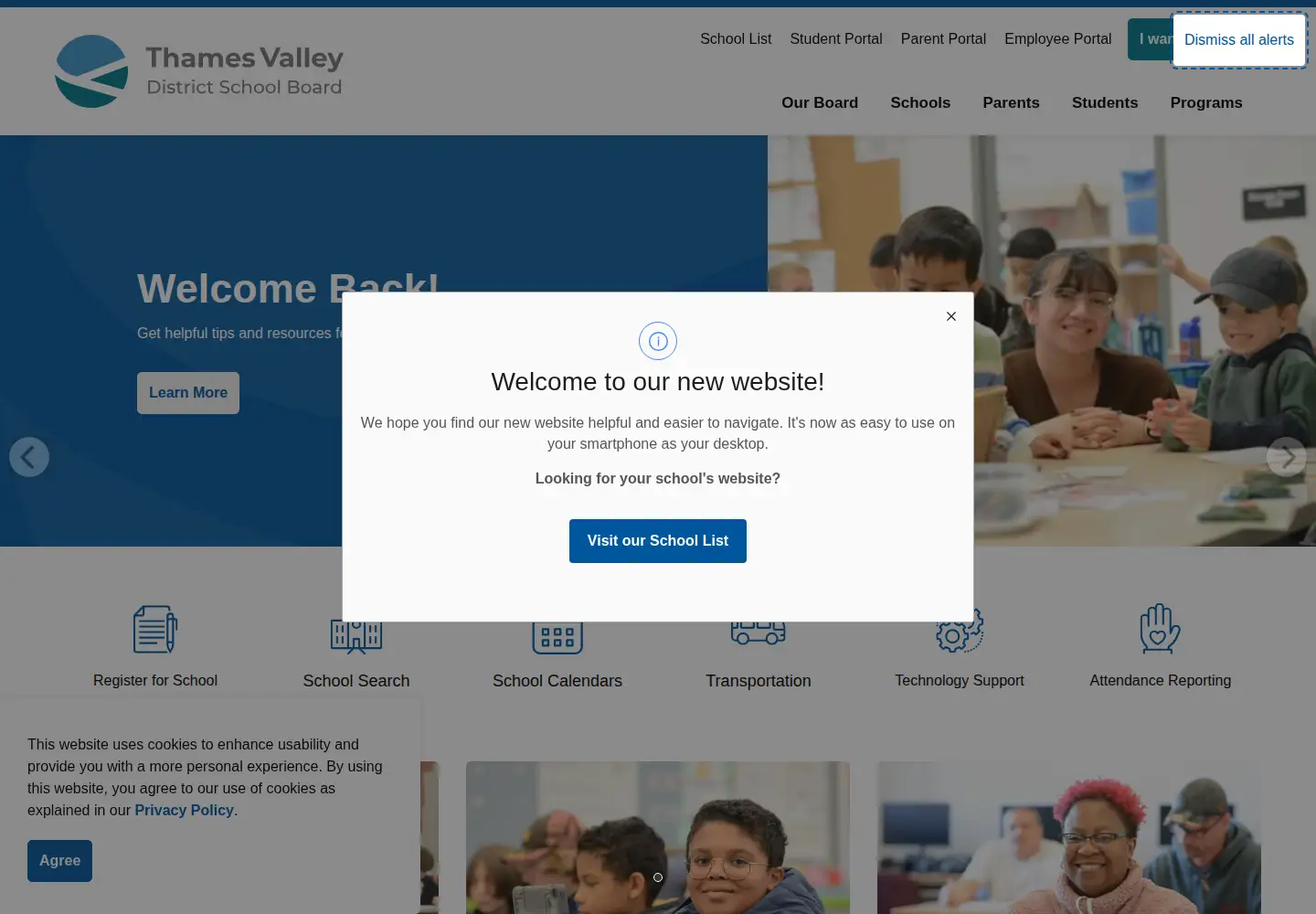Screenshot of tvdsb.on.ca