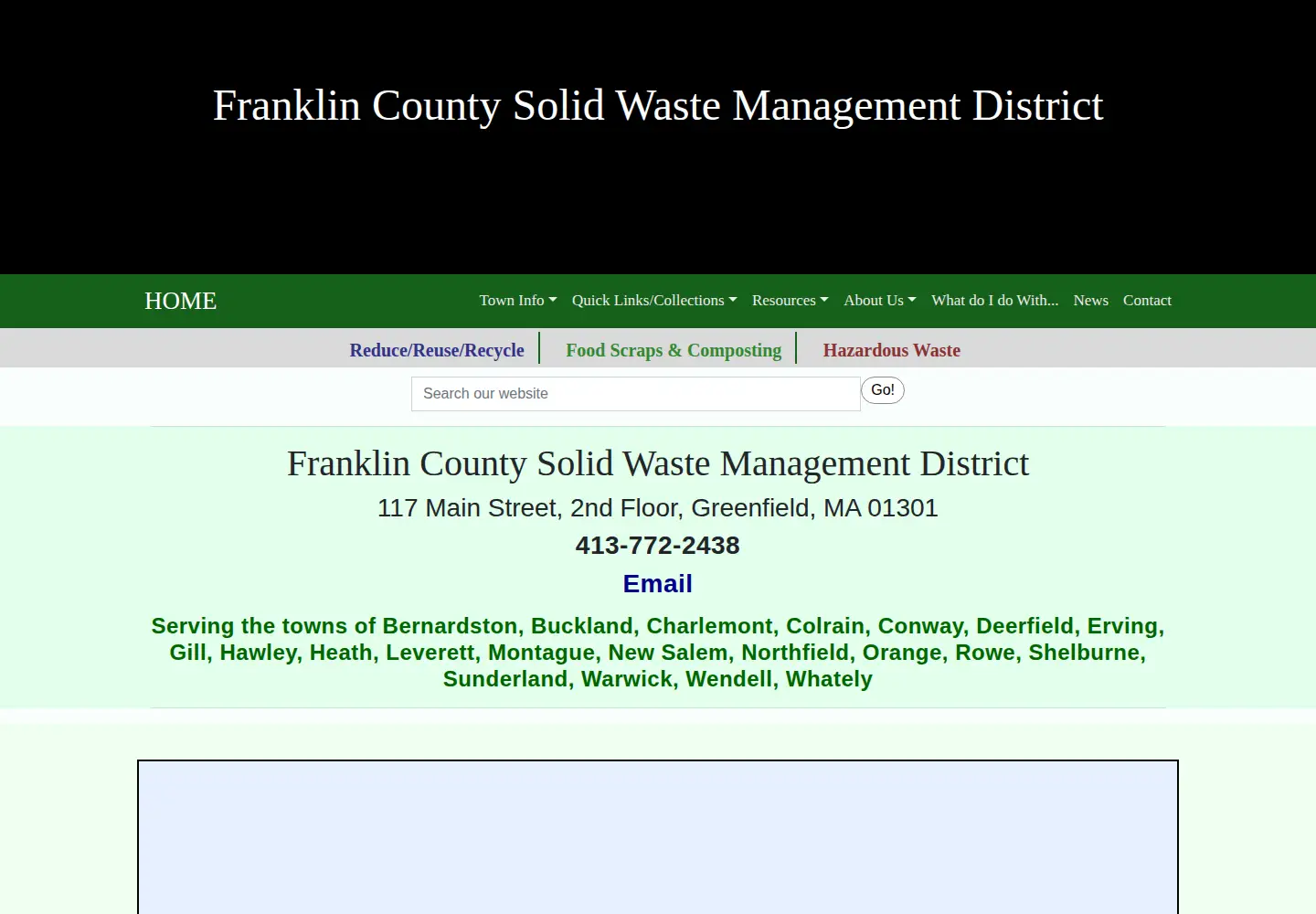 Screenshot of franklincountywastedistrict.org