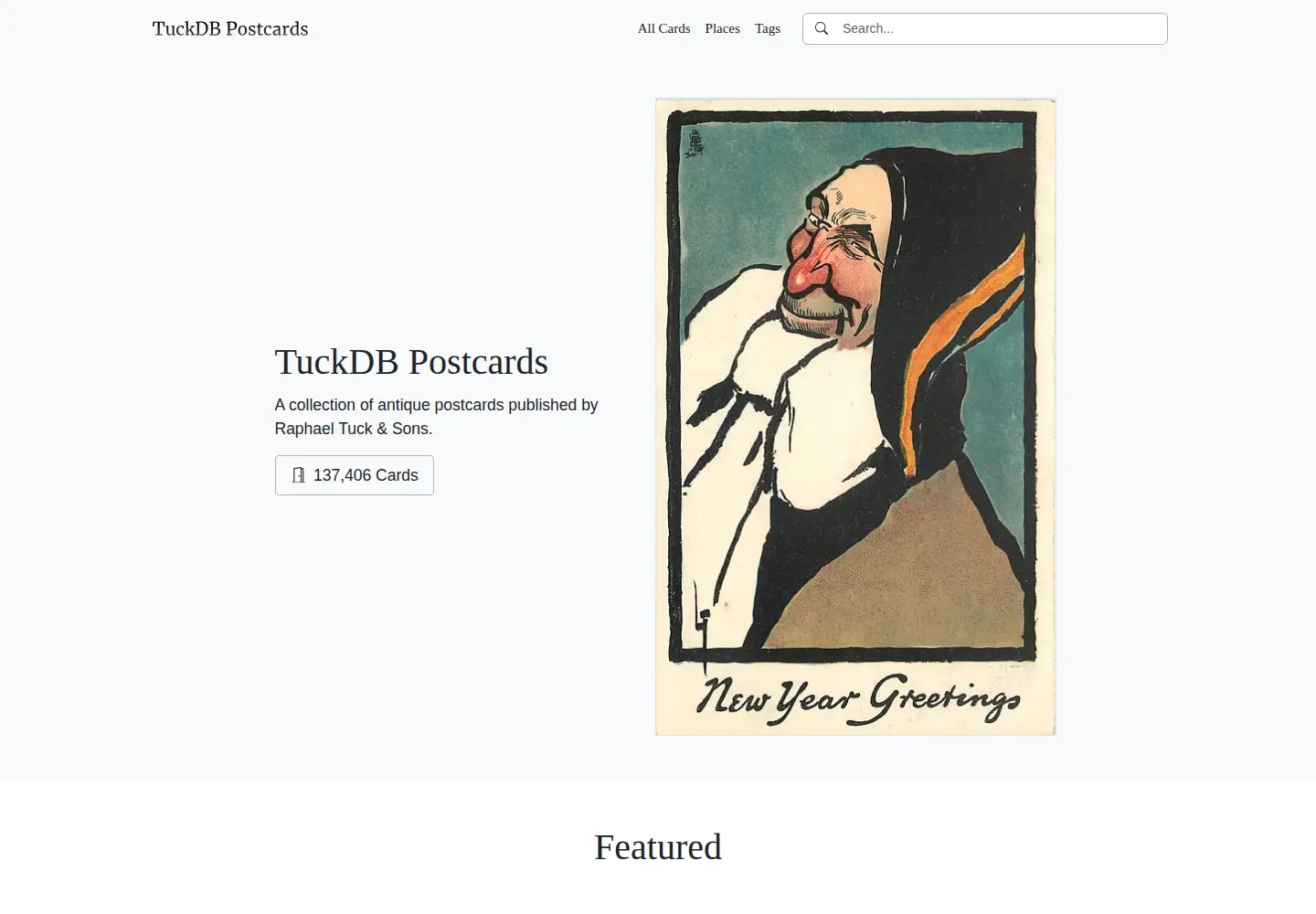 Screenshot of tuckdb.org