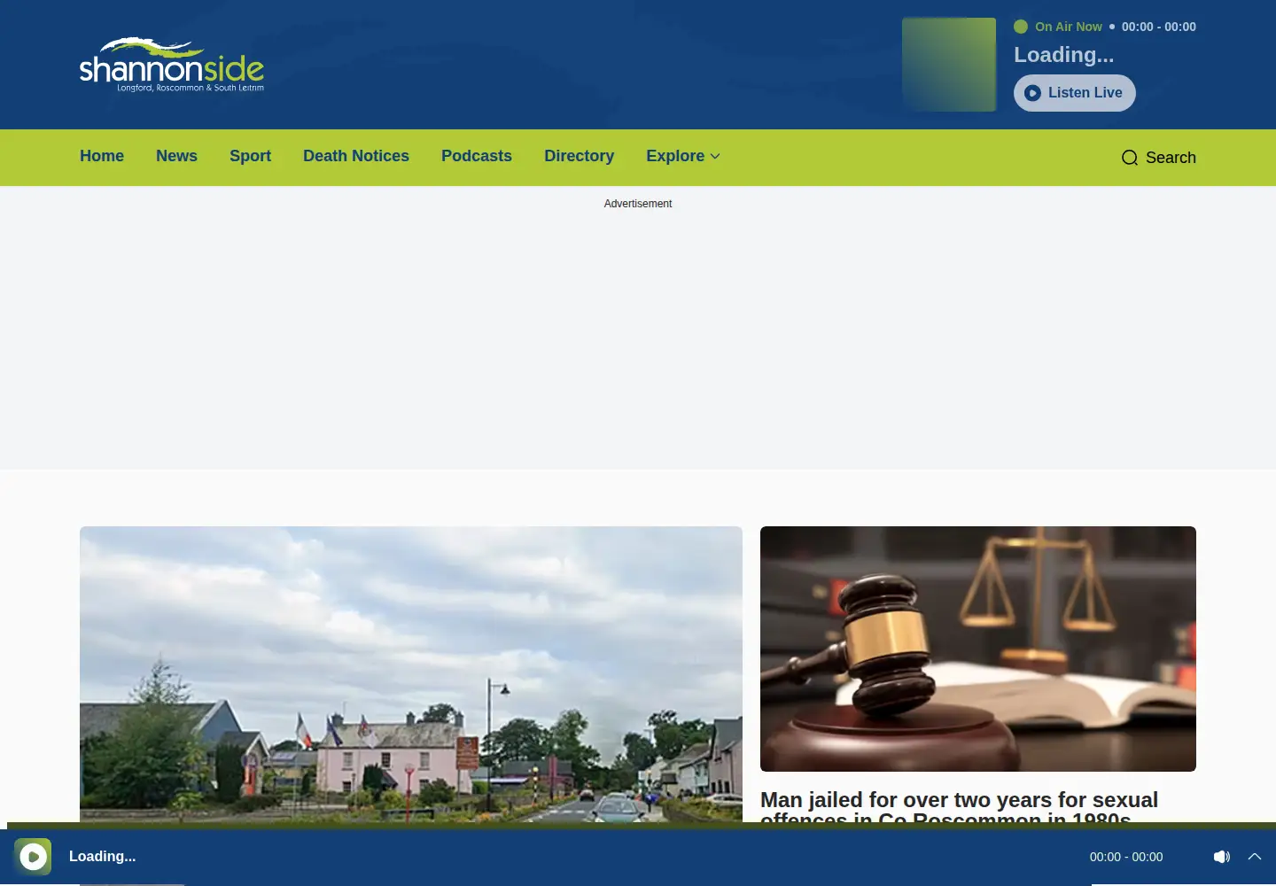 Screenshot of shannonside.ie