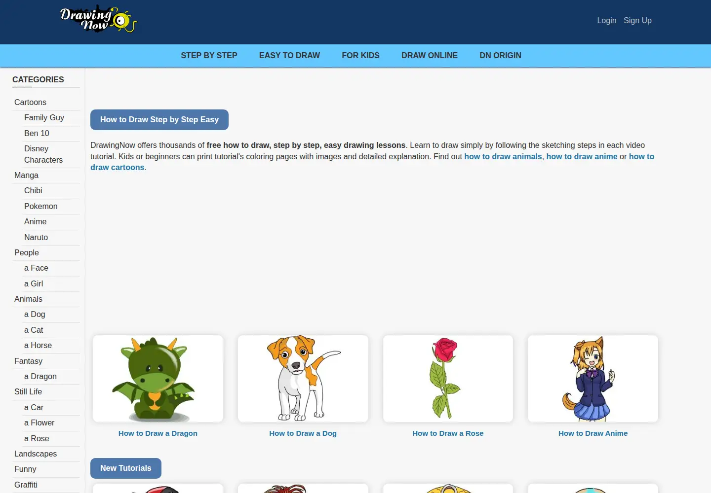Captured homepage of drawingnow.com in the current scan
