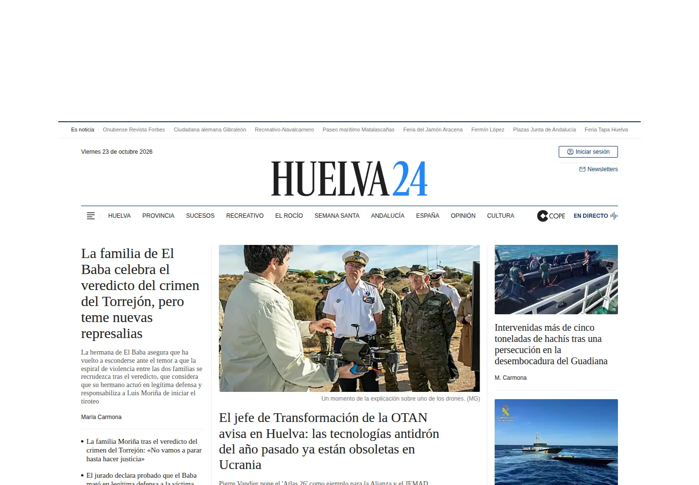 Screenshot of huelva24.com