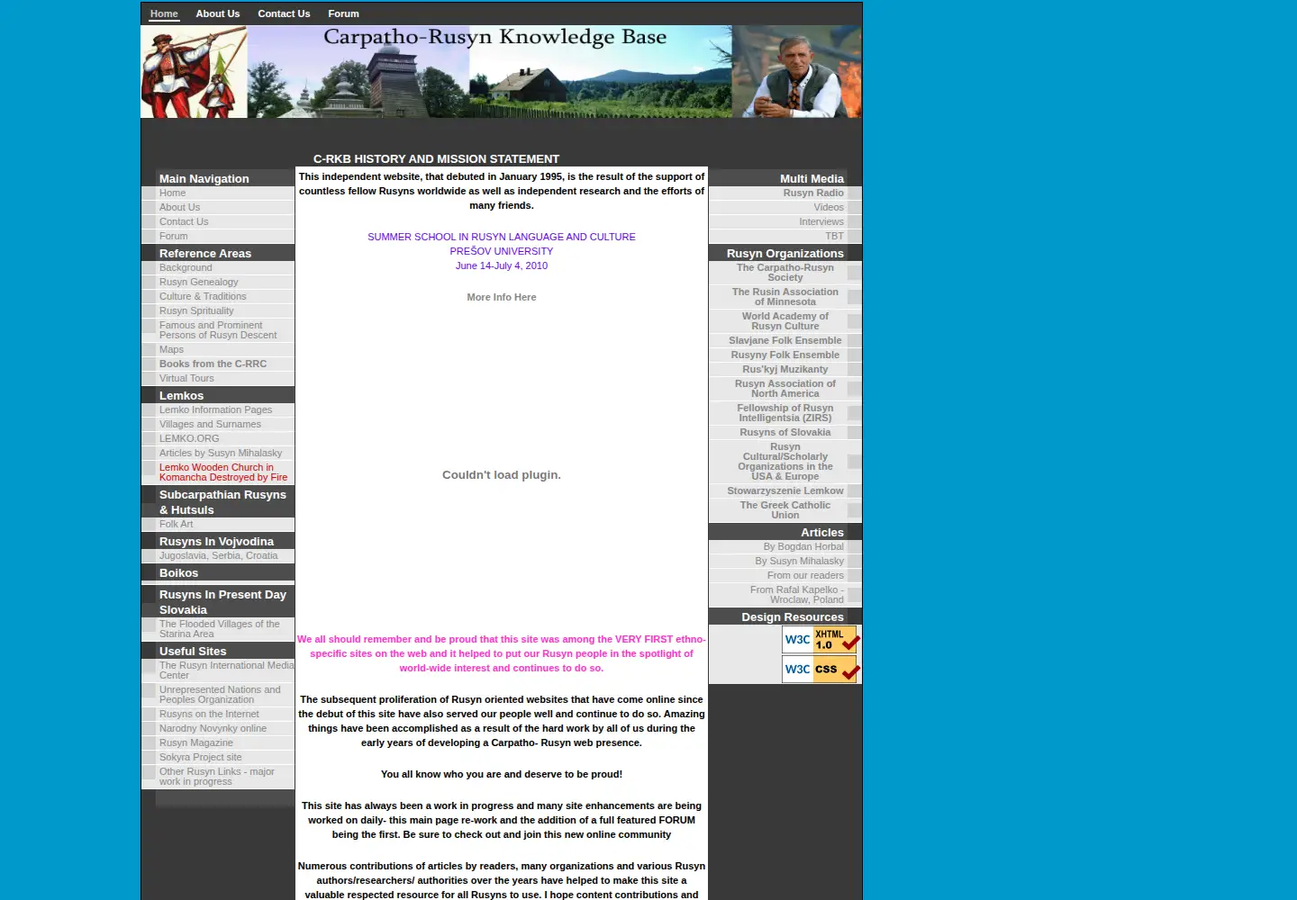 Screenshot of carpatho-rusyn.org