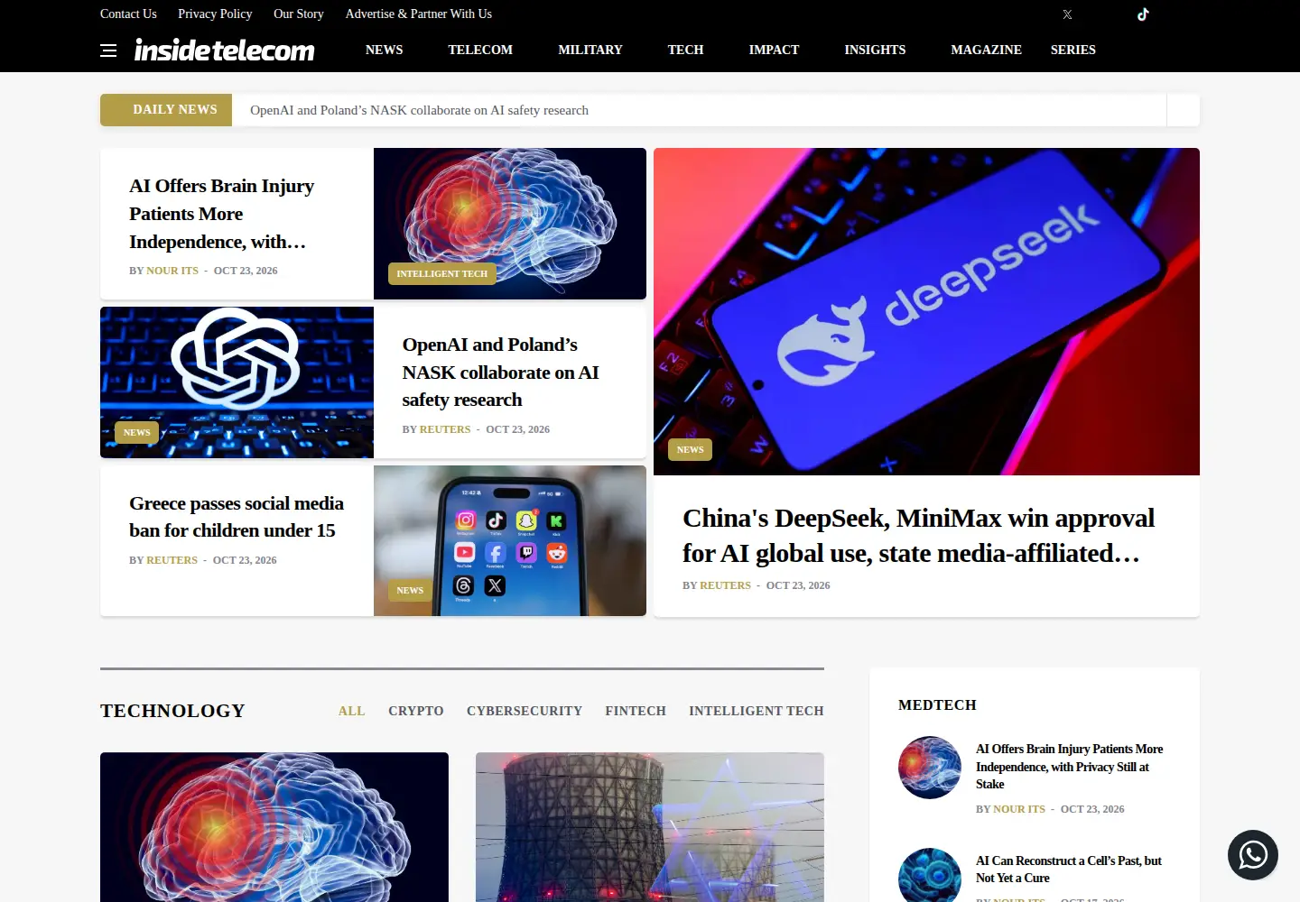 Screenshot of insidetelecom.com