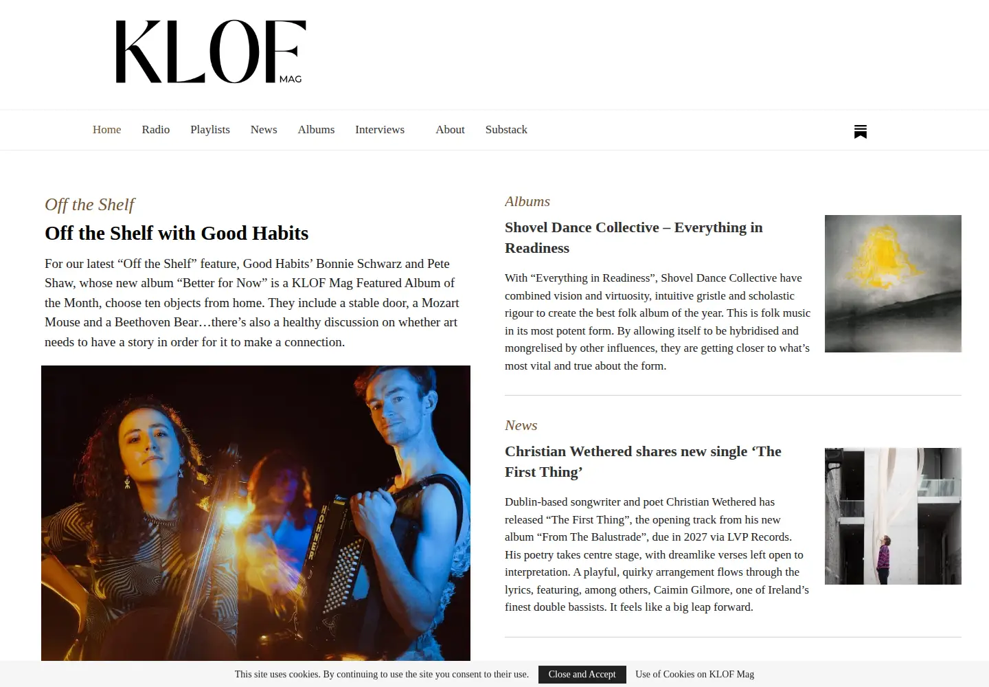 Captured homepage of klofmag.com in the current scan