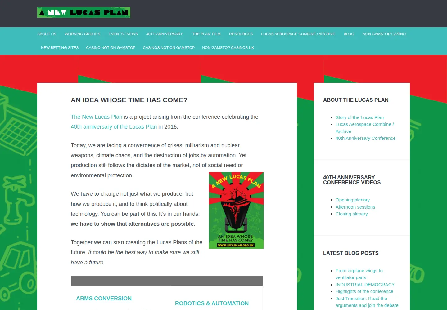 Captured homepage of lucasplan.org.uk in the current scan