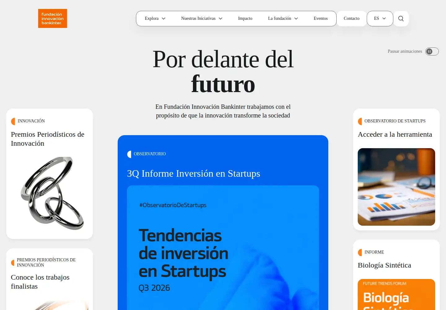 Captured homepage of fundacionbankinter.org in the current scan