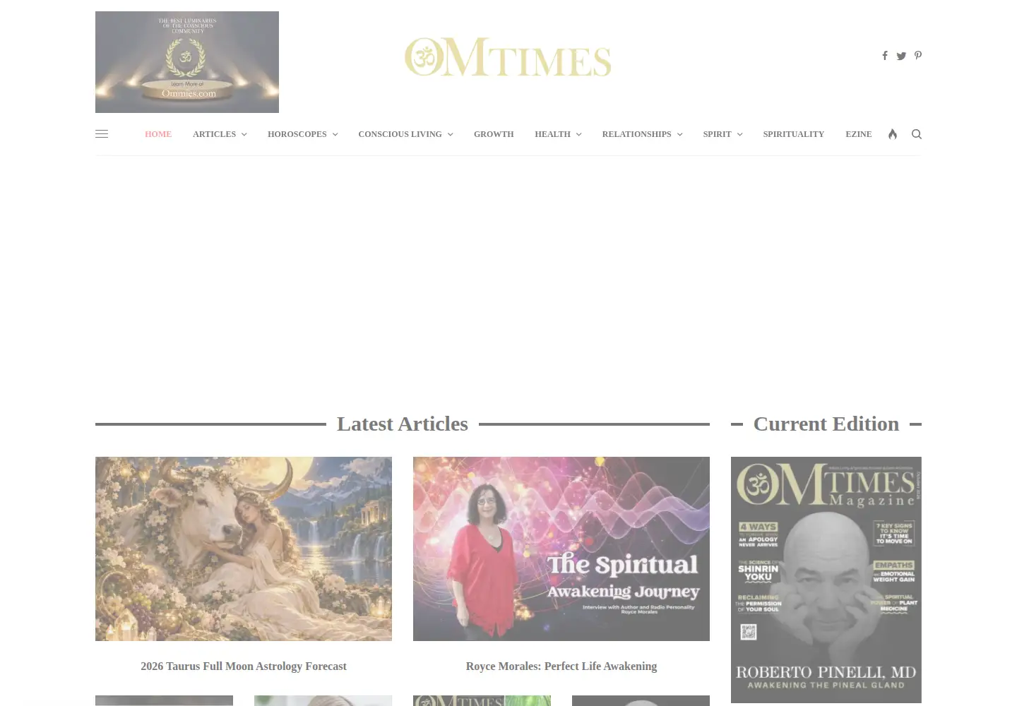 Screenshot of omtimes.com
