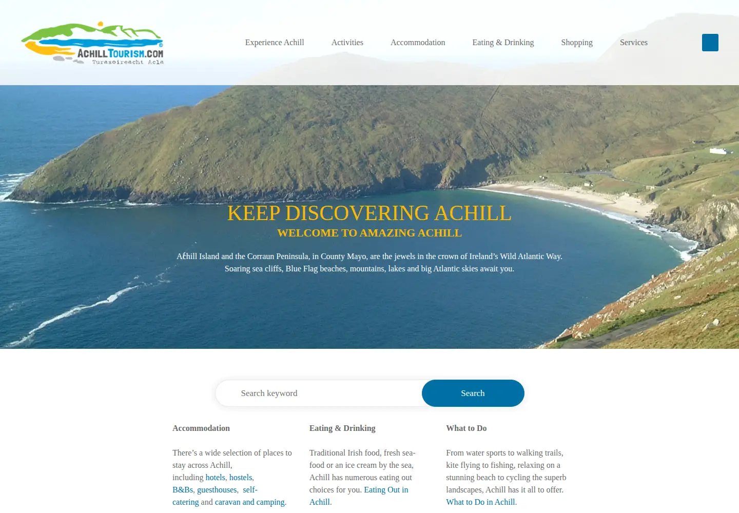 Screenshot of achilltourism.com