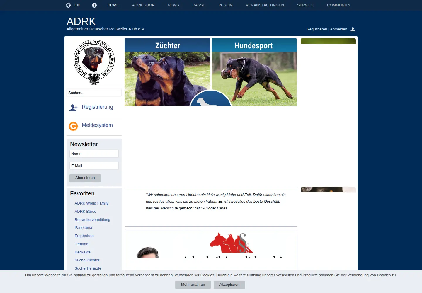Screenshot of adrk.de