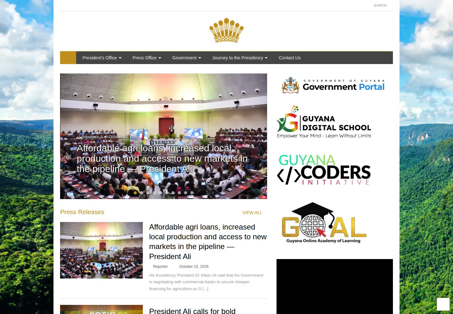 Screenshot of op.gov.gy