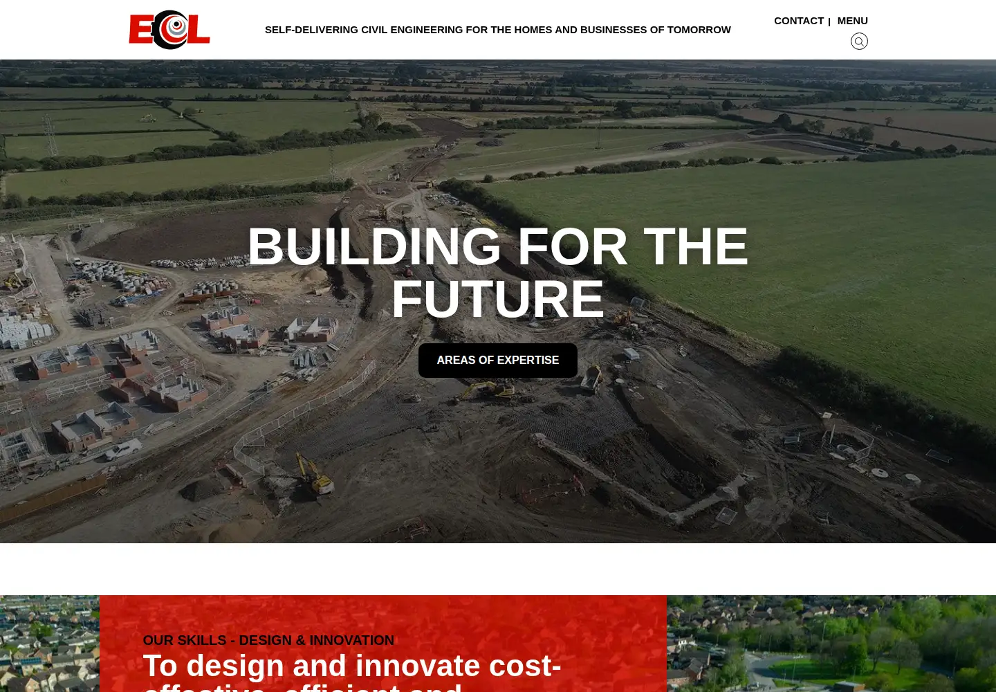 Captured homepage of eclcivils.co.uk in the current scan