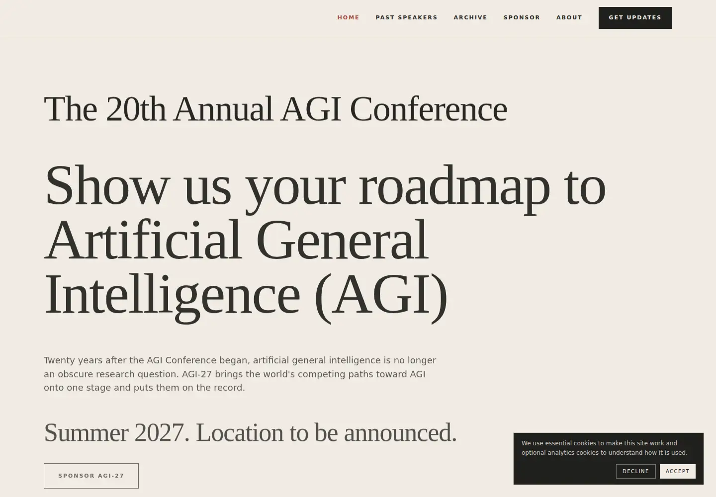 Screenshot of agi-conference.org