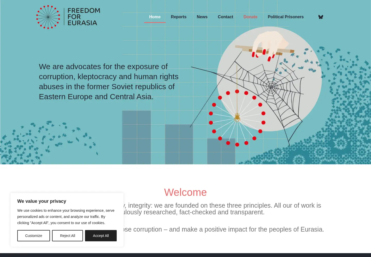 Screenshot of freedomforeurasia.org