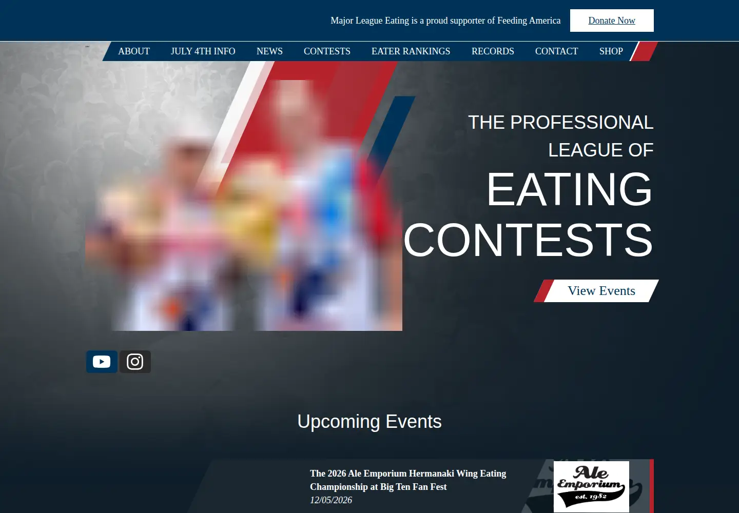 Screenshot of majorleagueeating.com