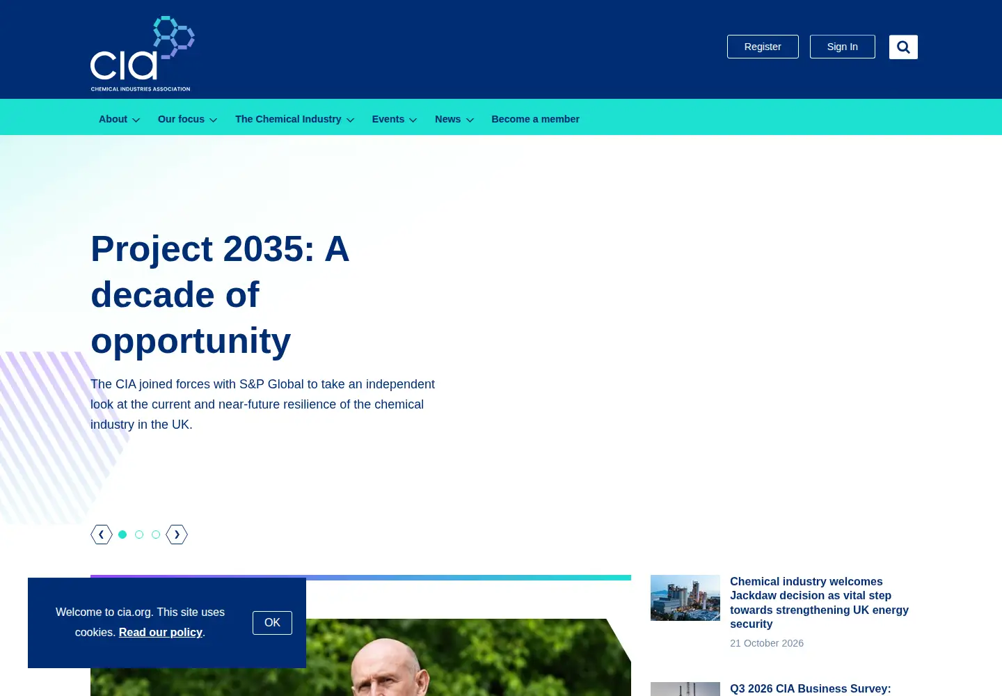 Screenshot of cia.org.uk