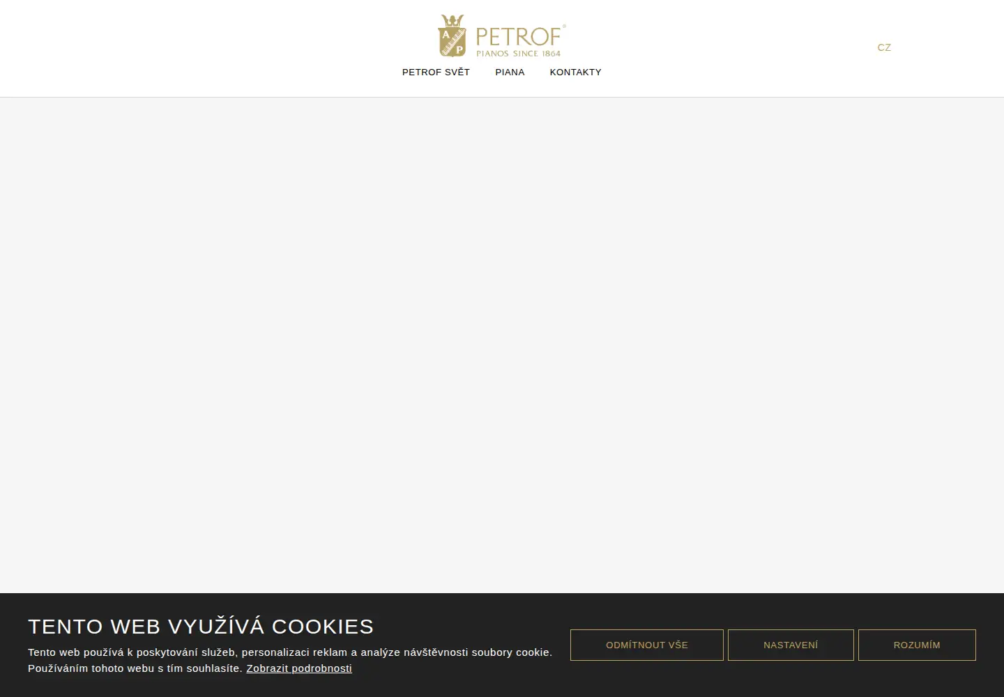 Screenshot of petrof.cz