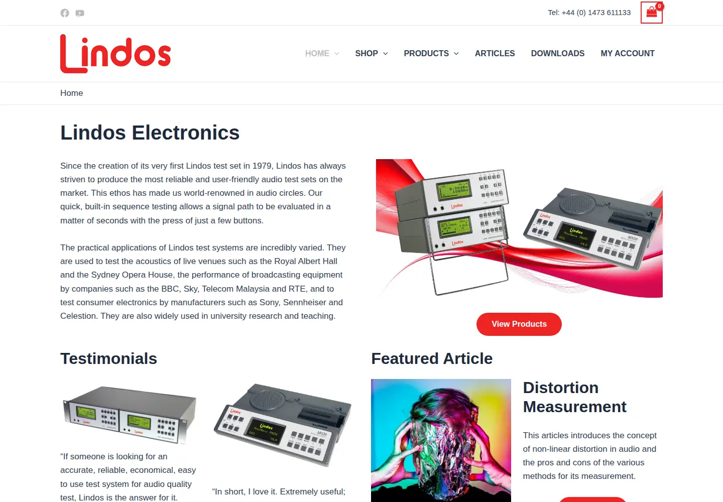 Screenshot of lindos.co.uk
