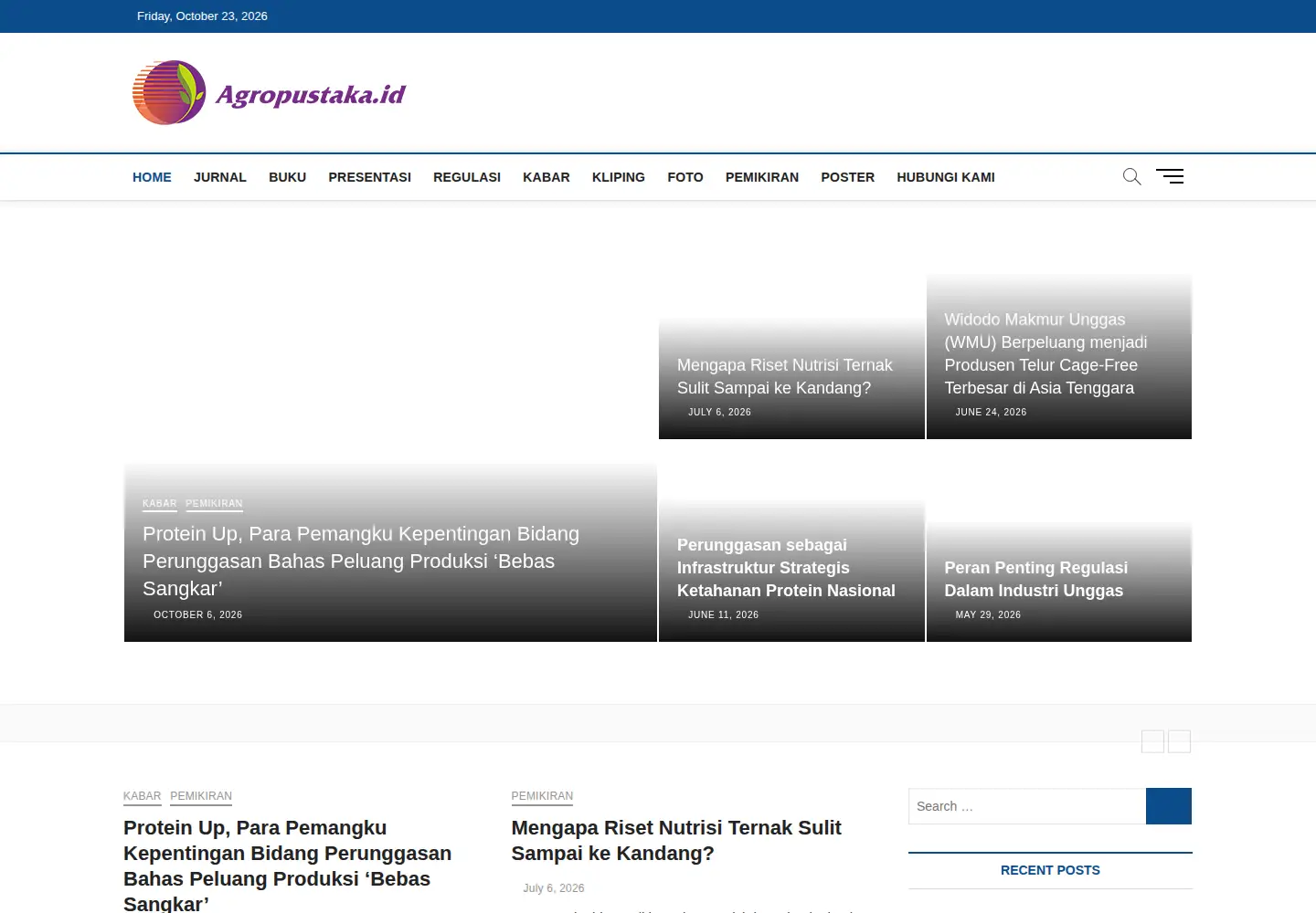 Screenshot of agropustaka.id