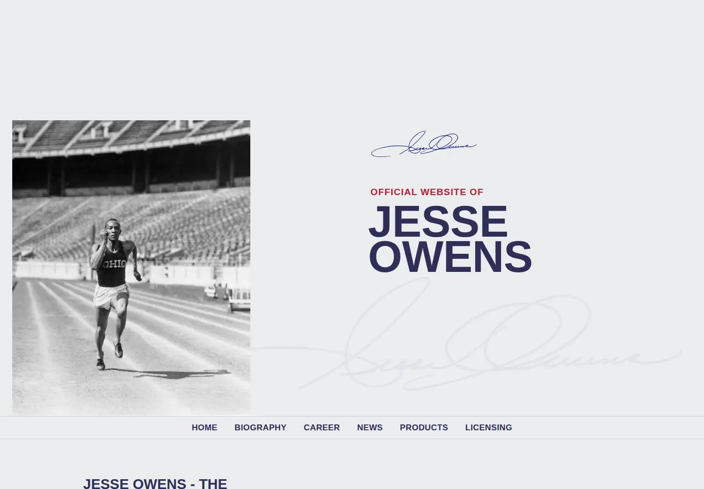 Screenshot of jesseowens.com