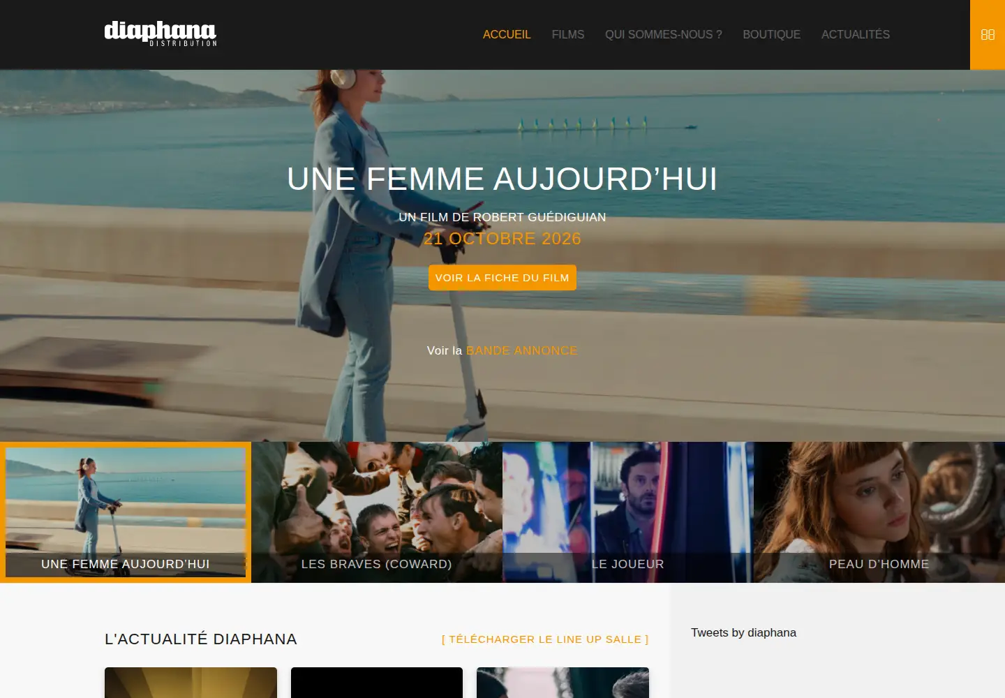 Screenshot of diaphana.fr