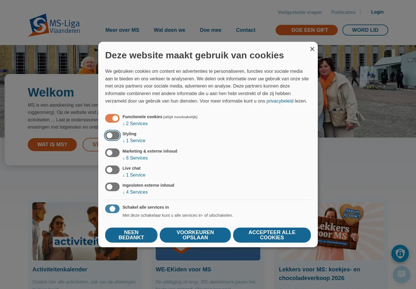 Screenshot of ms-vlaanderen.be