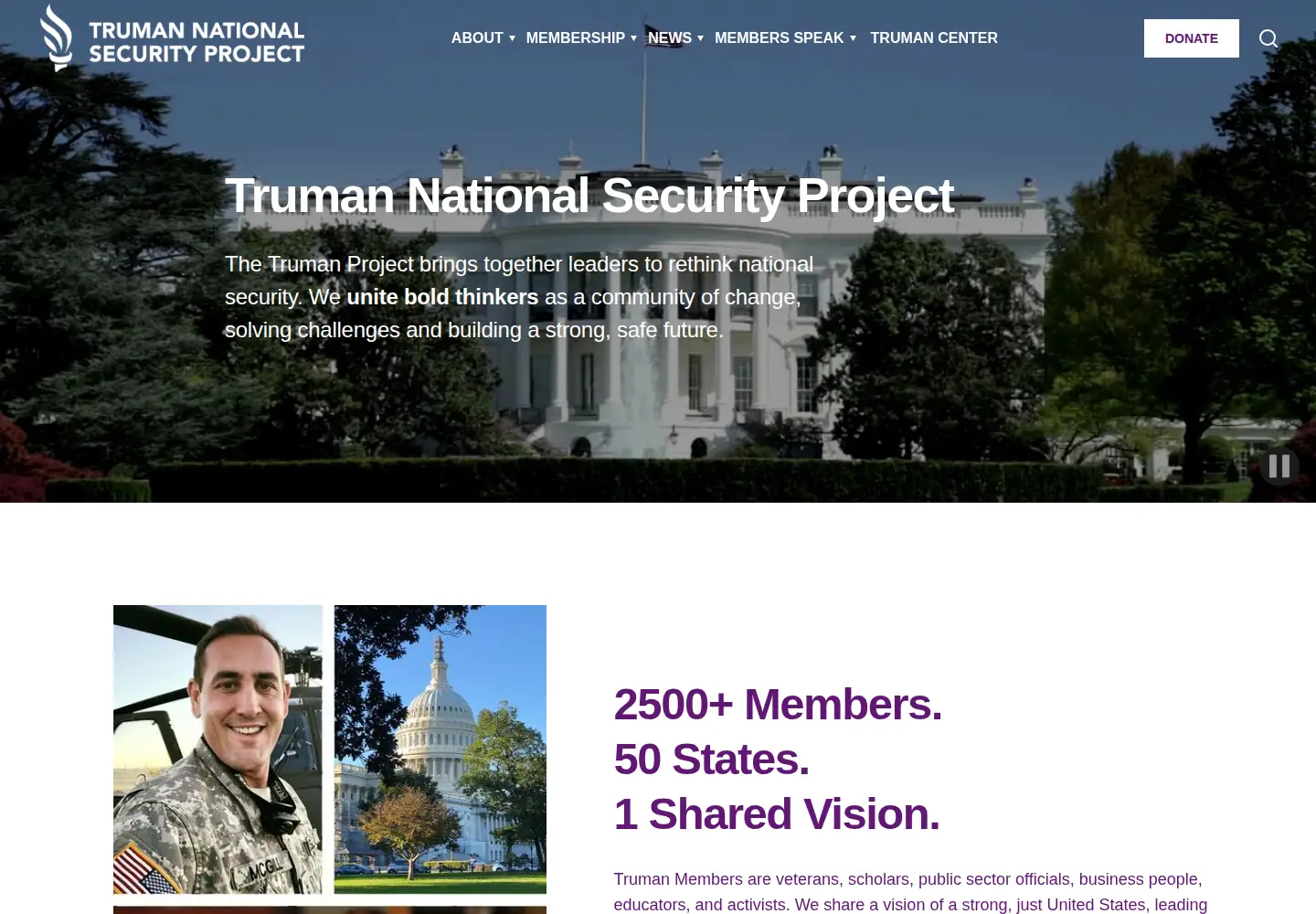 Screenshot of trumanproject.org