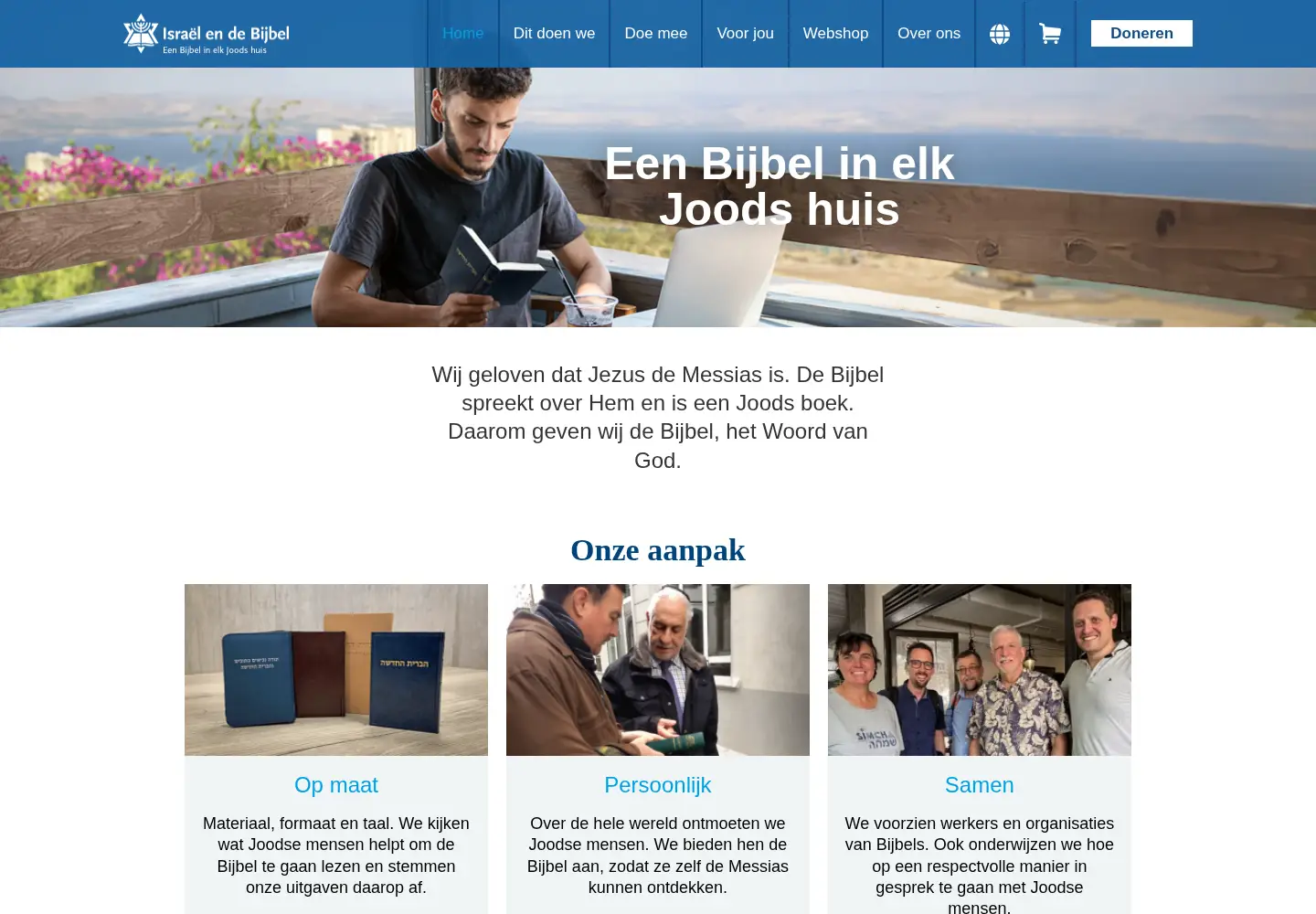 Screenshot of israelendebijbel.nl
