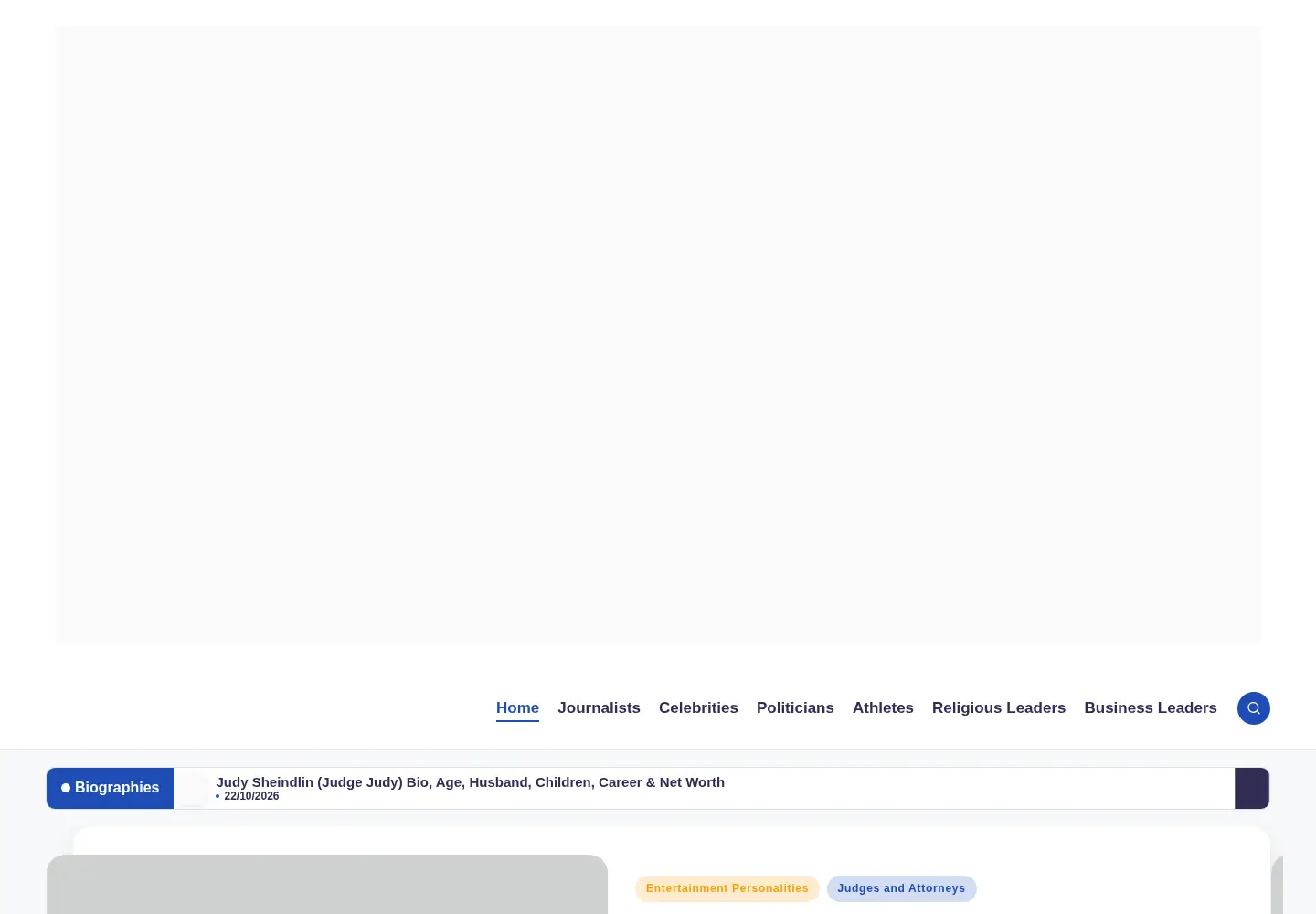Captured homepage of thebiographybytes.com in the current scan