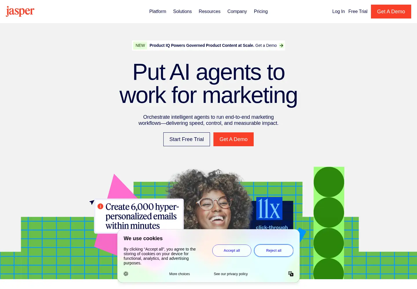 Screenshot of jasper.ai