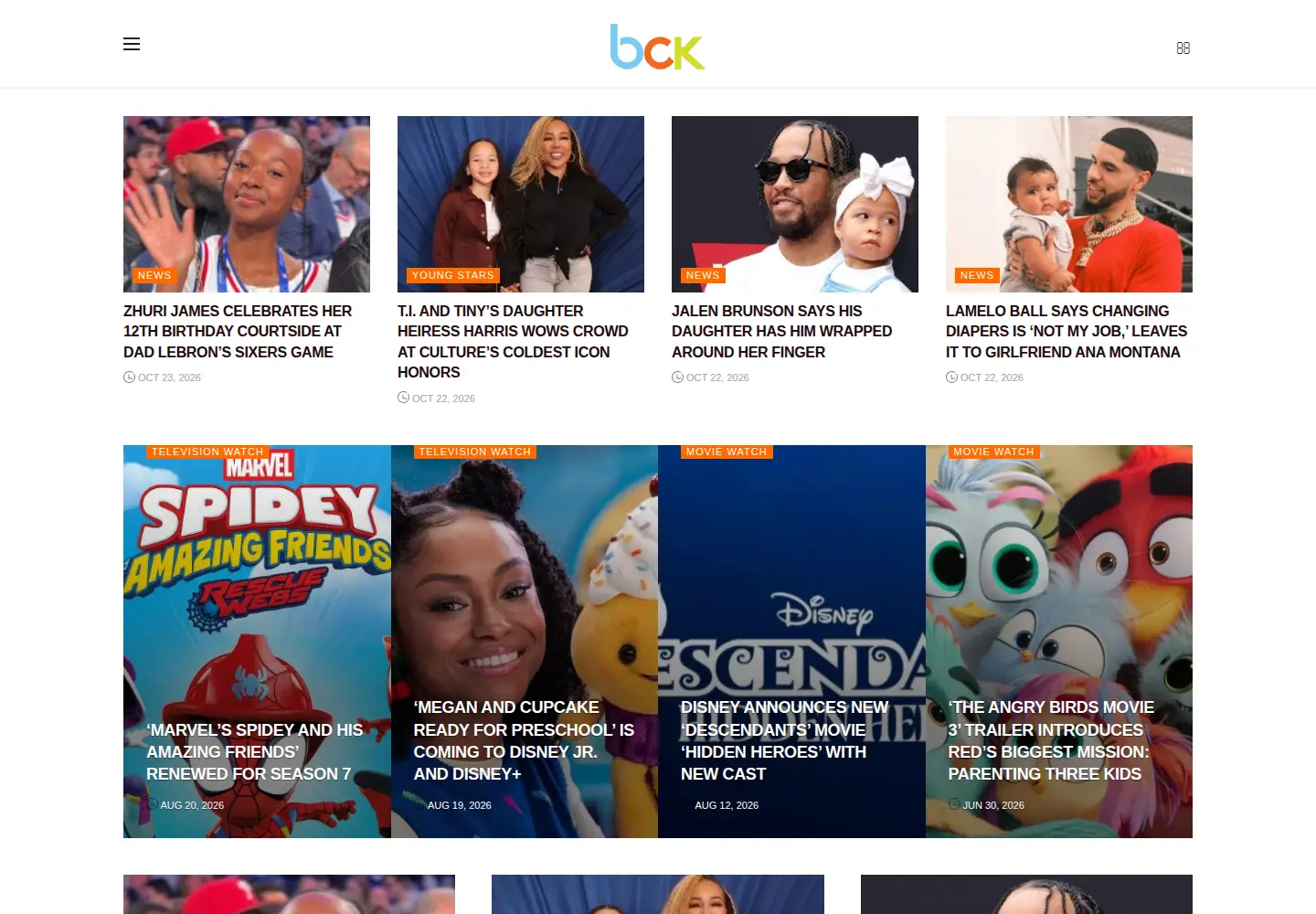 Captured homepage of bckonline.com in the current scan