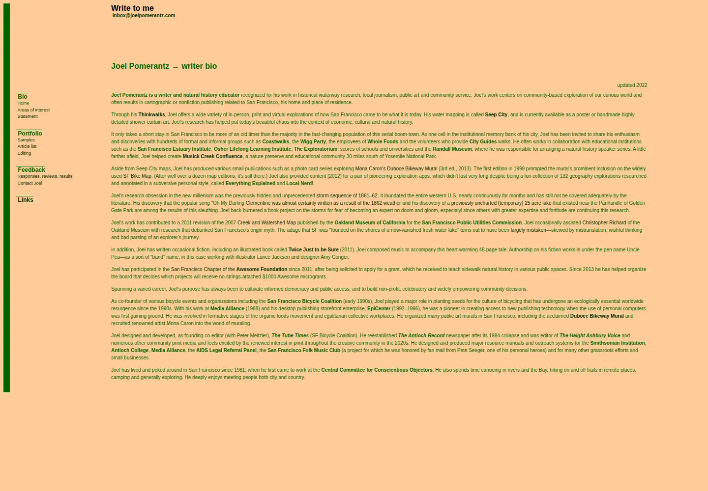 Screenshot of joelpomerantz.com