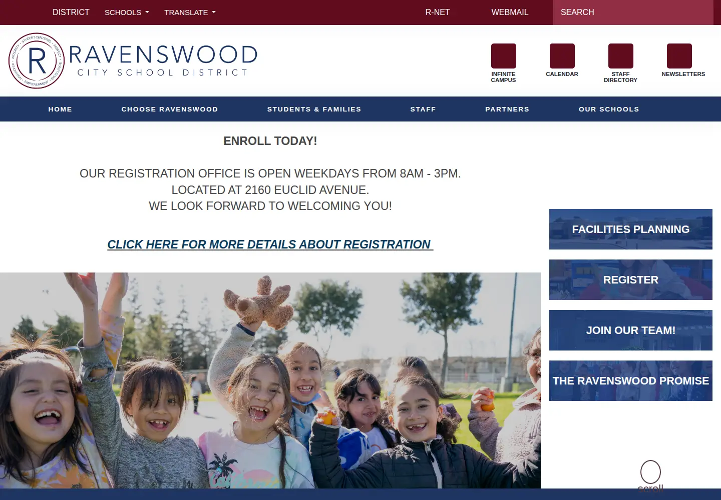 Screenshot of ravenswoodschools.org