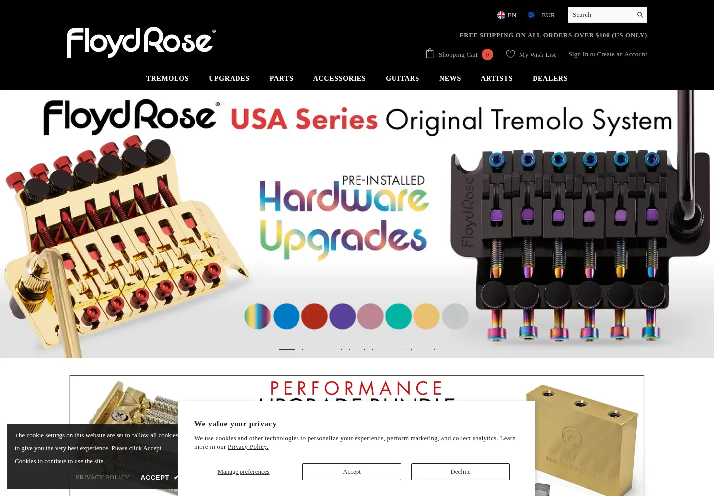 Captured homepage of floydrose.com in the current scan