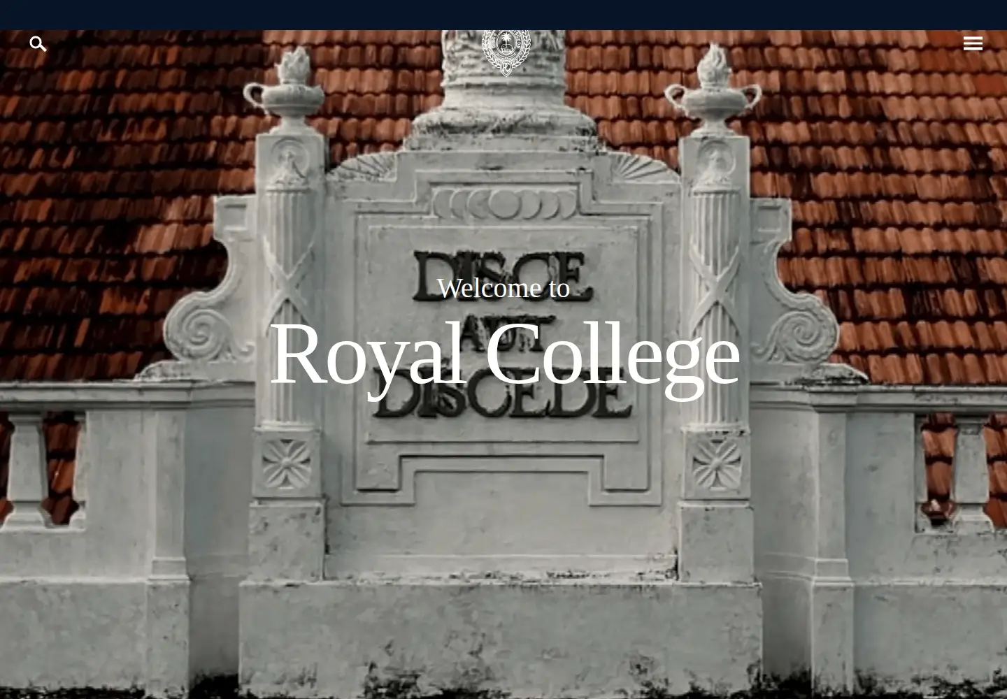 Screenshot of royalcollege.lk
