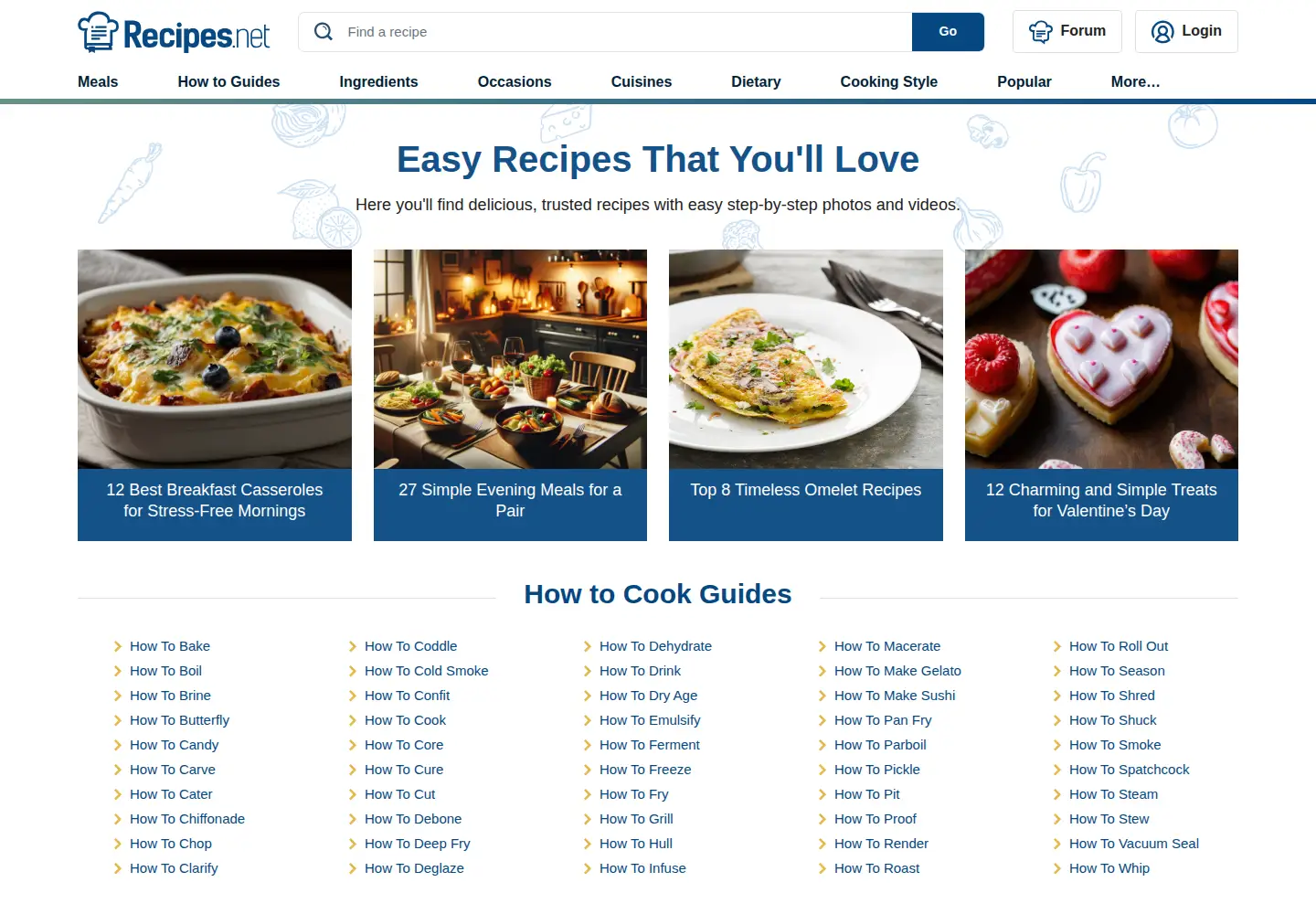 Screenshot of recipe4living.com