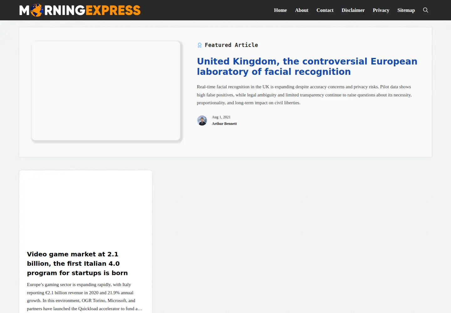 Screenshot of morningexpress.in