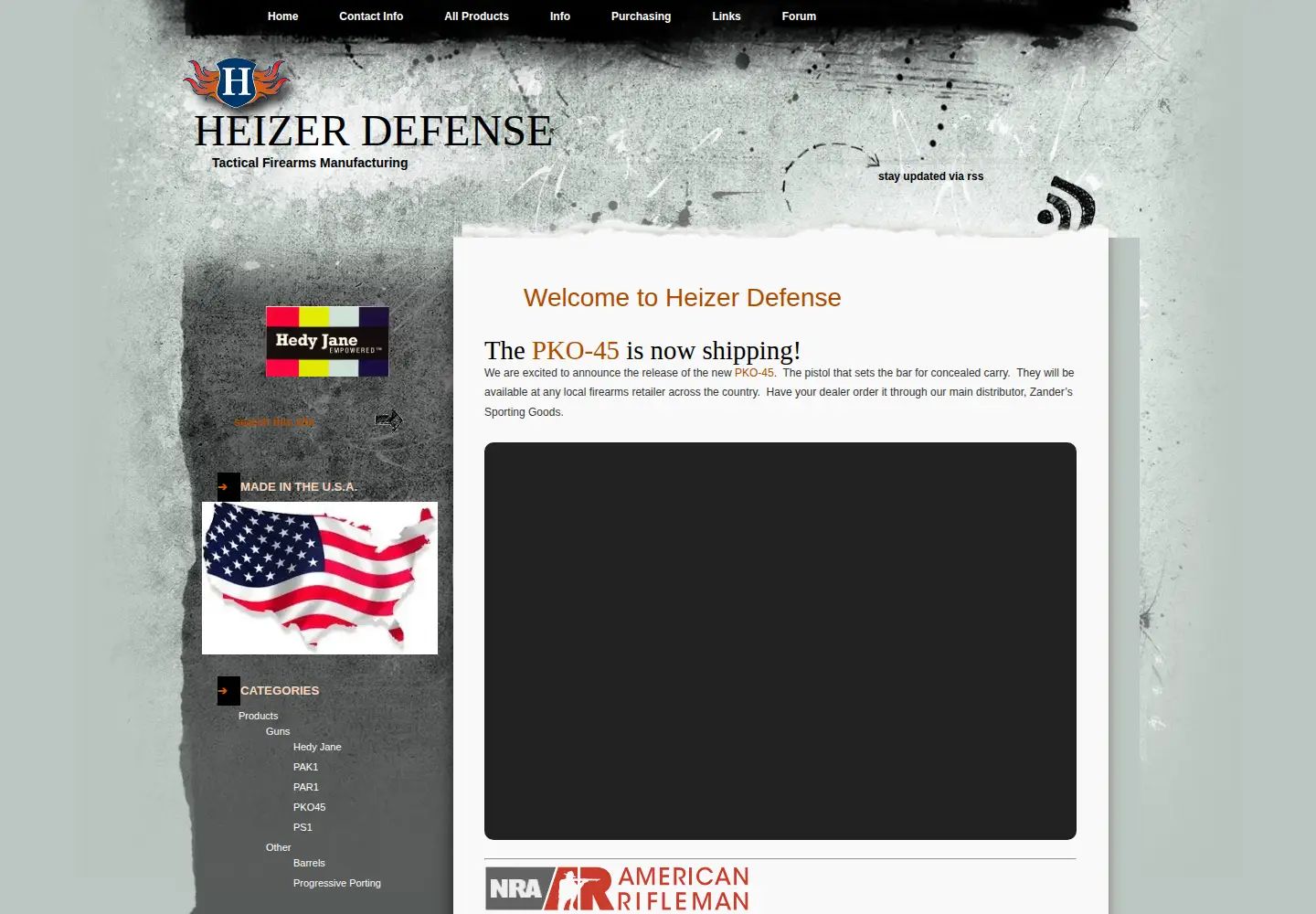 Screenshot of heizerdefense.com
